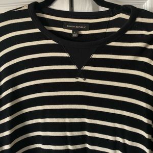 Stripe waffle knit shirt